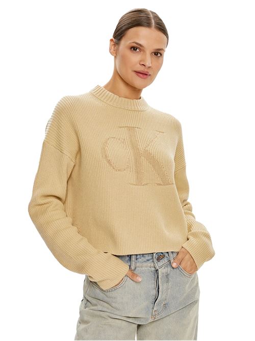 CALVIN KLEIN Maglioncino Intarsia Crop CALVIN KLEIN | J20J223615RAE